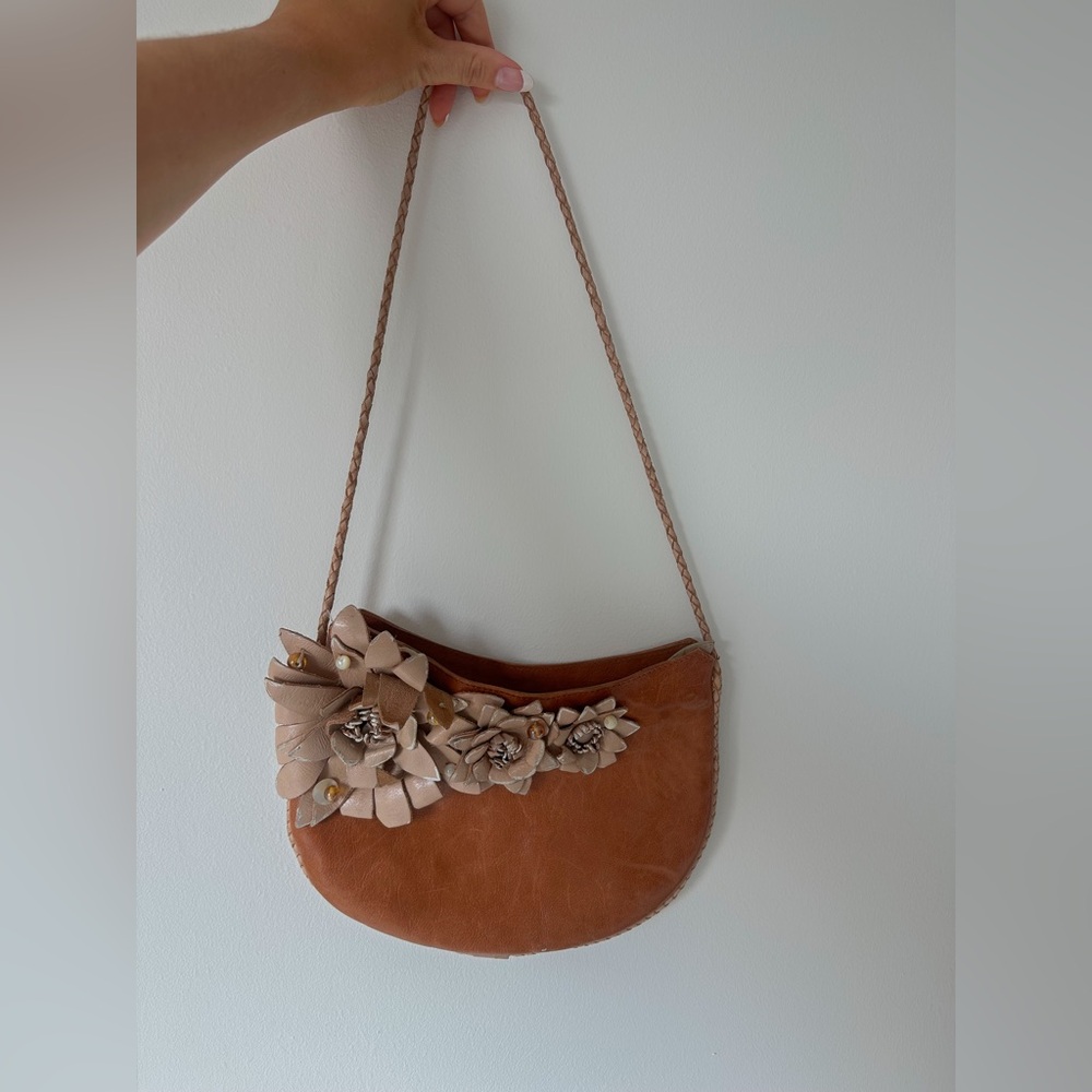 Y2K Floral Beaded Shoulder Bag